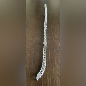 Sterling Silver heart bracelet, 7.5”